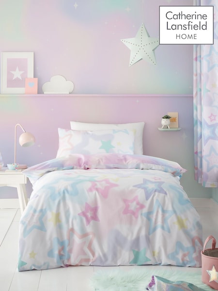 Catherine Lansfield White Ombre Stars Reversible Duvet Cover Set (AD3485) | €23 - €30