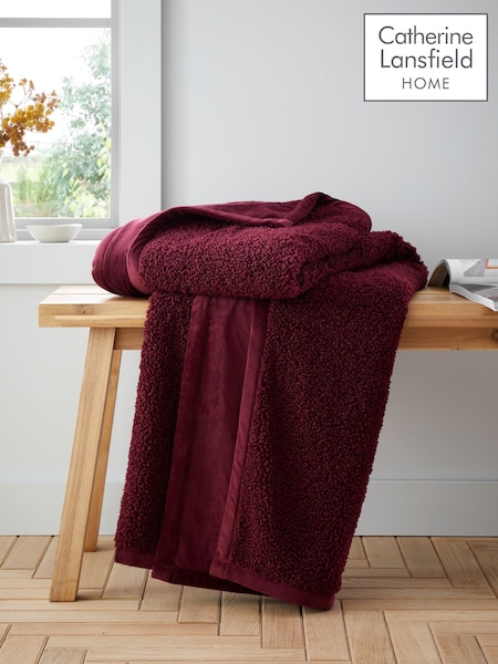 Catherine Lansfield Damson So Soft Boucle Throw (AD3497) | €43