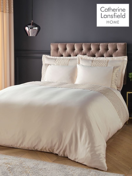 Catherine Lansfield Champagne Deco Sequin Glamour Duvet Cover Set (AD3509) | €70 - €99