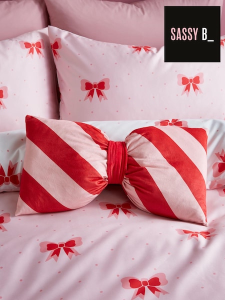 Sassy B Pink Dotty Bows 3D Shaped Cushion (AD3517) | 961 UAH