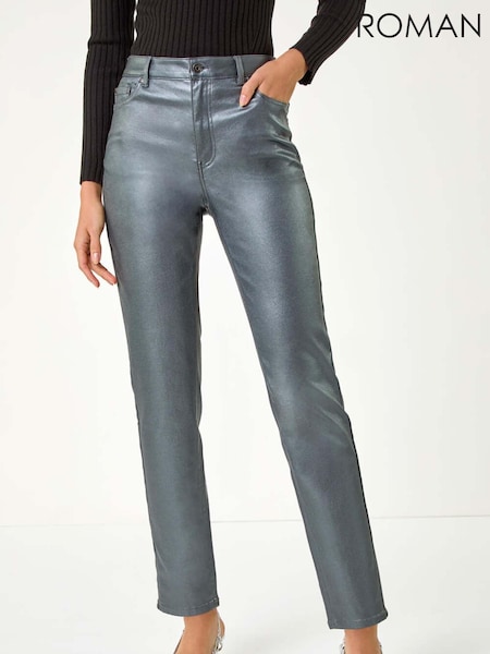 מטאלי - Roman Finish Mom Style Jeans (AD3674) | ‏251‏₪