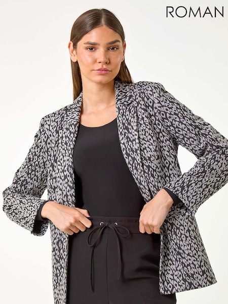 Roman Animal Print Ponte Blazer (AD3688) | €64