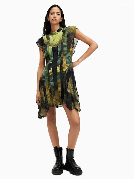 AllSaints Green Fleur Dress (AD3704) | €152