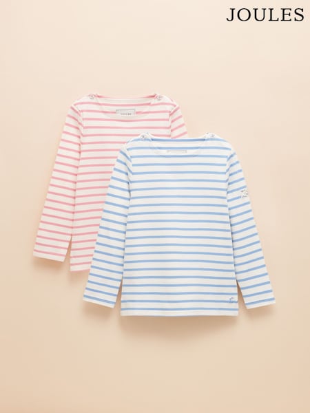 Joules Girls' Harbour Pack of Two Long Sleeve Jersey Top (AD3741) | 34 € - 42 €