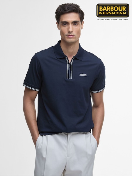 Barbour® International Ollie Twin Tipped Placket 100% Cotton Polo Shirt (AD3743) | €83