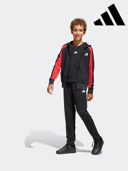 adidas Black/Red Colour Block Tracksuit (AD3750) | R$ 445
