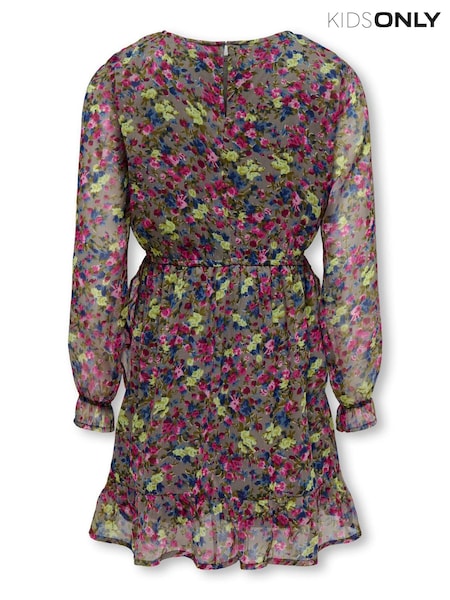 siva - ONLY KIDS Grey Floral Dress (AD3796) | € 21