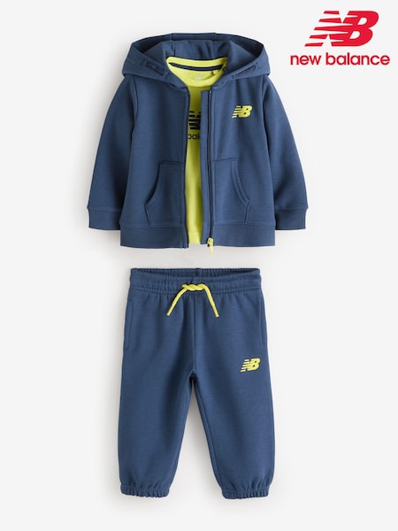 New Balance Baby Boys Brush Back 3 Piece Tracksuit Set (AD3875) | ‏408 د.إ.‏