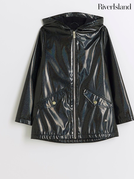River Island Girls Glitter Hooded Raincoat (AD3931) | ‏7 ر.ع.‏ - ‏9 ر.ع.‏