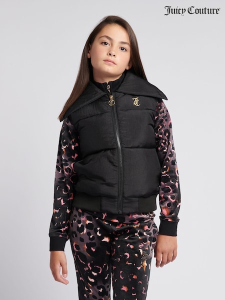 Juicy Couture Black Girls Diamante Collar Gilet (AD3955) | €143 - €172