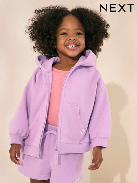 Lilac Purple Zip Through Hoodie (3mths-7yrs) (AD3959) | BGN 32 - BGN 39