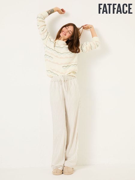 FatFace Lola Natural Stripe Pyjama Bottoms (AD3964) | R$ 340