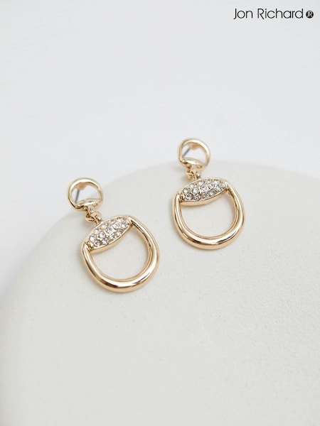 Jon Richard Tone Crystal Snaffle Drop Earrings (AD3978) | ‏52 د.إ.‏