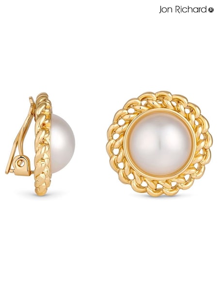 Jon Richard Plated Chain And Pearl Earrings (AD4010) | ‏105 د.إ.‏