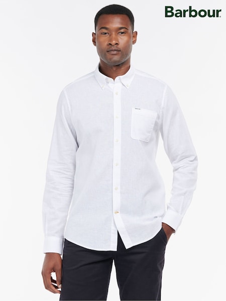 Barbour® White Nelson Tailored Shirt (AD4101) | €129