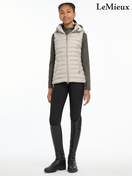 Gri - LeMieux Young Rider Milly Puffer Petrol Gilet (AD4186) | 372 LEI