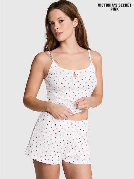 Victoria's Secret PINK White Hearts Short Pyjama Bottoms (AD4208) | €22