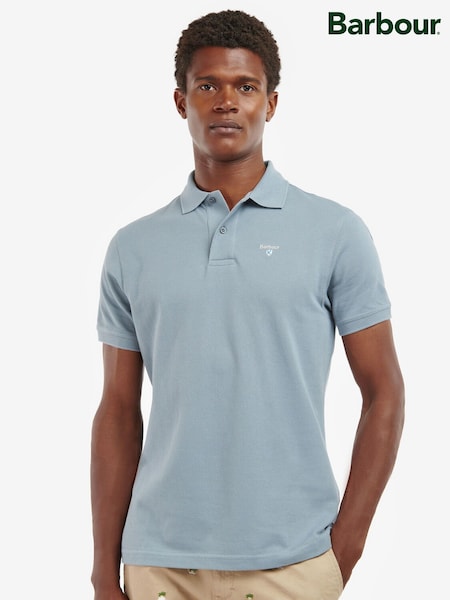 Barbour® Washed Blue 100% Cotton Classic Polo Shirt (AD4209) | €86