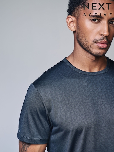 Slate Grey Active Jacquard T-Shirt (AD4217) | €23