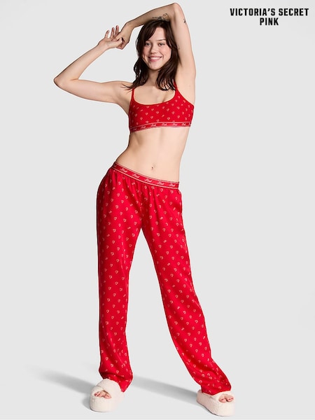Victoria's Secret PINK Vermillion Red Hearts TENCEL™ Pyjama Bottoms (AD4259) | €33