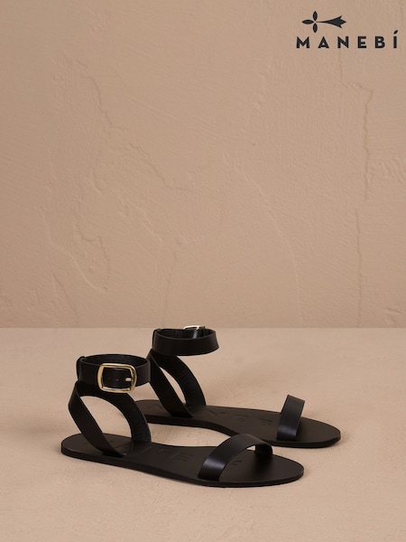 Mamas & Papas Manebi One Band Buckle Black Sandals (AD4268) | ‏654‏₪