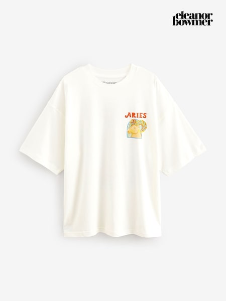 برج الحمل - Eleanor Bowmer Oversized Horoscope 100% Cotton T-Shirt (AD4296) | ‏128 د.إ.‏