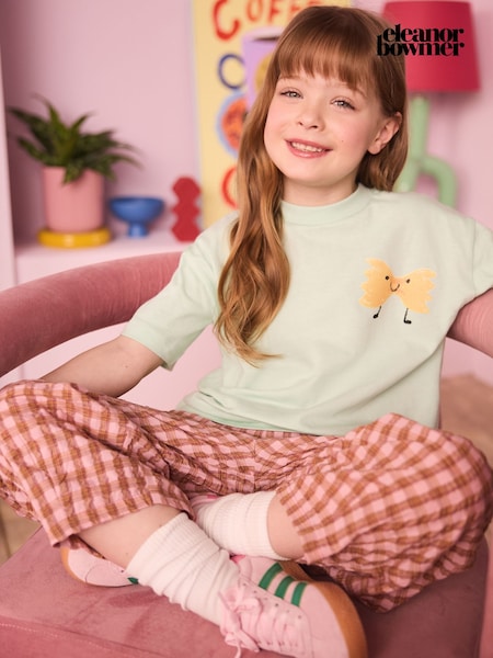 Eleanor Bowmer Kid Green Pasta 100% Cotton T-Shirt (AD4312) | 721 UAH - 961 UAH