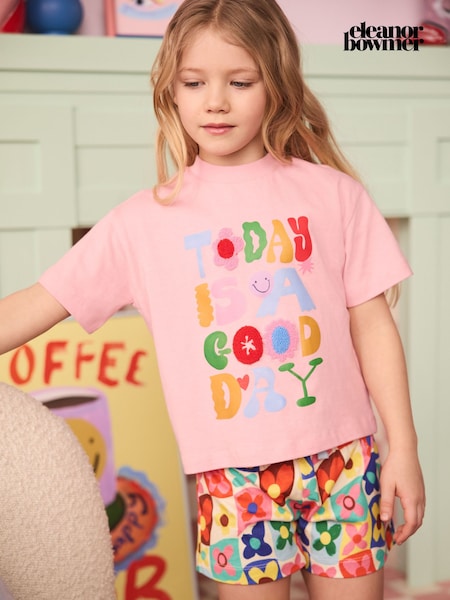 Eleanor Bowmer Pink Today Is A Good Day 100% Cotton Jersey Set (AD4317) | 1,202 UAH - 1,442 UAH