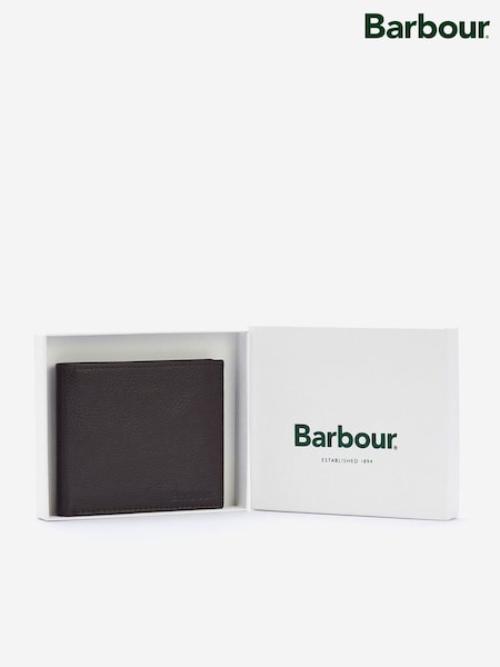 Barbour® Dark Brown Amble Leather Billfold Wallet (AD4336) | €27