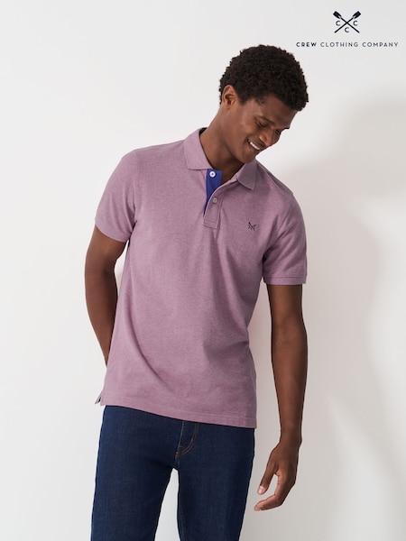 Crew Clothing Pink 100% Cotton Pique Polo Shirt (AD4363) | 127 SAR