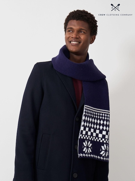 Crew Clothing Fairisle Pattern Scarf (AD4366) | ‏102 د.إ.‏