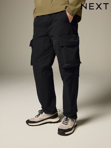 Черный - Shower Resistant Stretch Tech Cargo Trousers (AD4461) | €43
