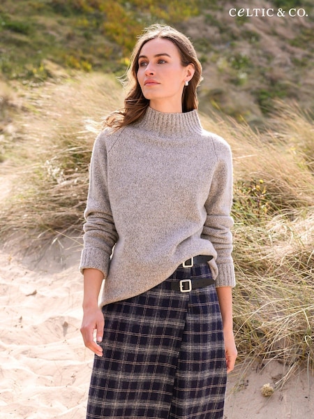 Celtic & Co. Natural Supersoft Funnel Neck Jumper (AD4530) | €79