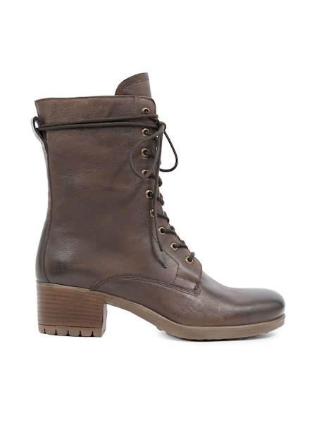 Celtic & Co. Block Heel Derby Brown Boots (AD4559) | AED550