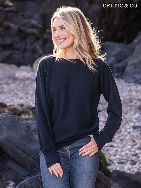Celtic & Co. Blue Geelong Slash Neck Jumper (AD4579) | €83