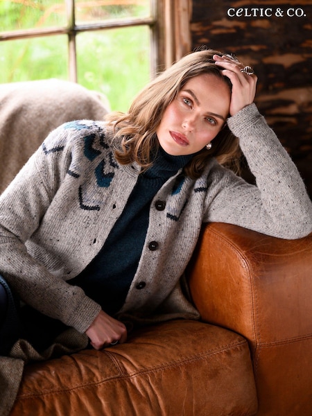 Celtic & Co. Natural Donegal FairIsle Pattern Cardigan (AD4604) | € 110