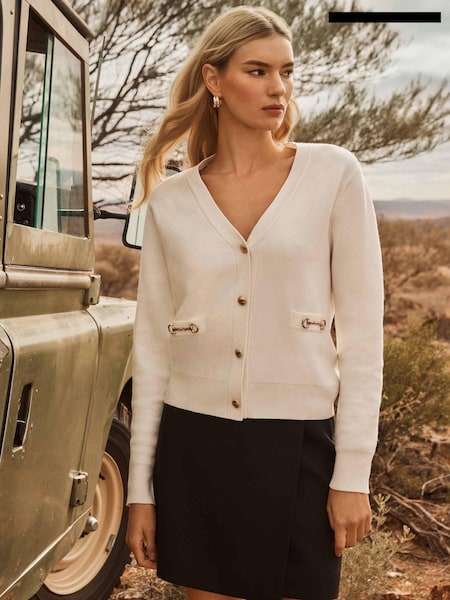 Bela - Forever New Eve Hardware Detail Cardigan (AD4658) | € 44