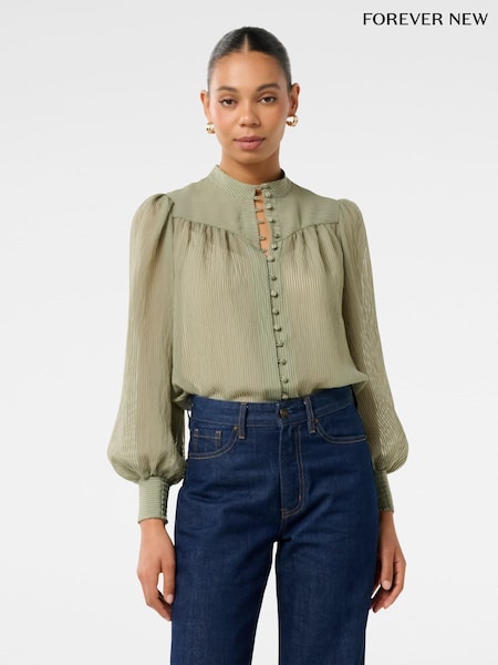 Verde - Forever New Leo Soft Dungă Bluze (AD4685) | 287 LEI