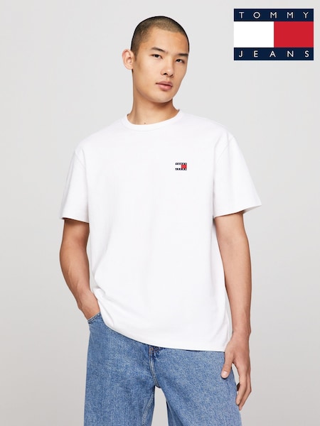 Білий - Tommy Jeans стандартний крій Badge 100% Cotton футболки (AD4723) | 2 103 грн