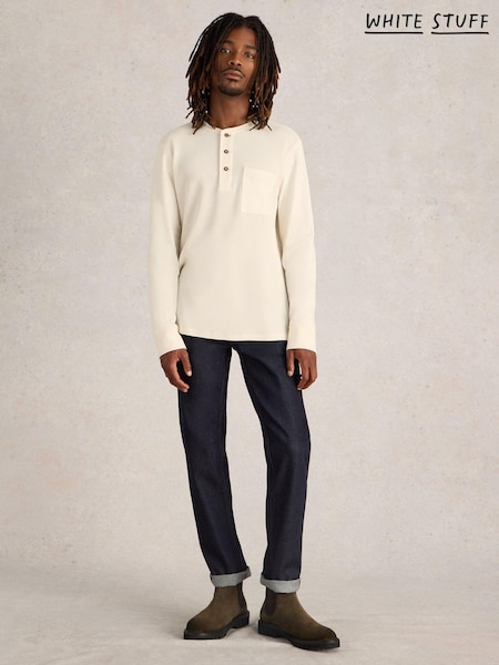 White Stuff Natural Andover Henley 100% Cotton T-Shirt (AD4727) | €24