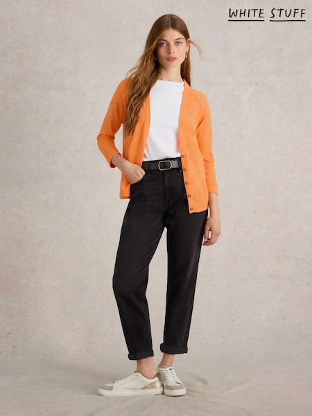 White Stuff Orange Naria Cotton/Linen Mix Cardigan (AD4733) | €34