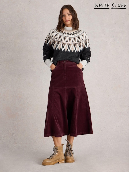 White Stuff Purple Quinn Organic Co-ord Skirt (AD4741) | €50