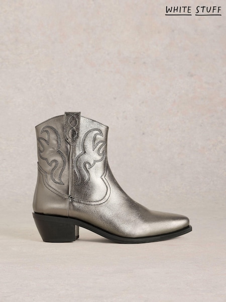 White Stuff Metallic Beau Western Boots (AD4749) | AED288