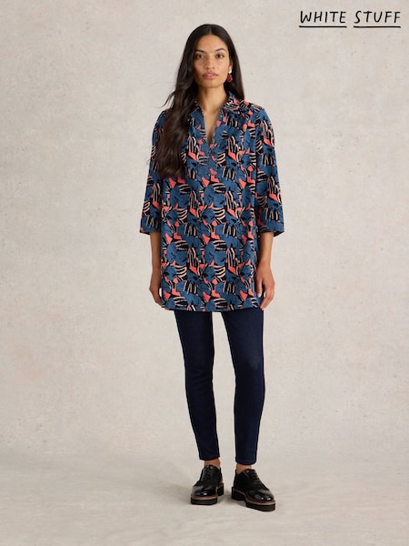 White Stuff Blue Blaire Co-ord Tunic (AD4750) | 199 QAR