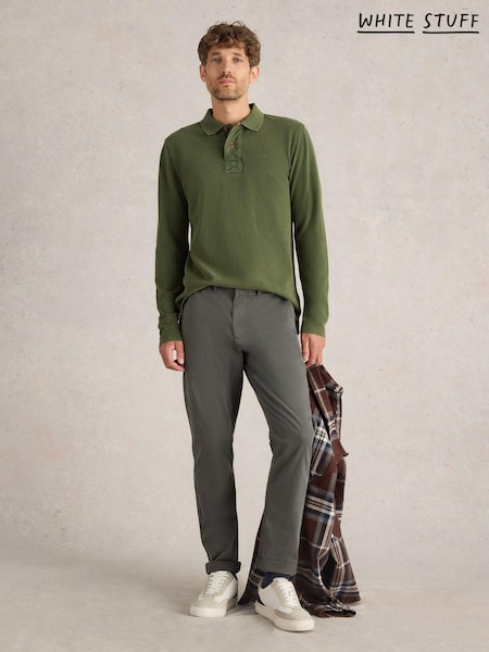 White Stuff Green Utility 100% Cotton Polo Shirt (AD4761) | €28