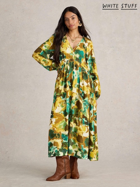 White Stuff Yellow Imogen Midi Dress (AD4767) | €50