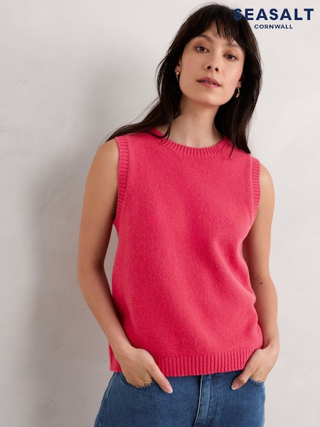 Seasalt Cornwall Pink East View Knitted Vest (AD4787) | €44