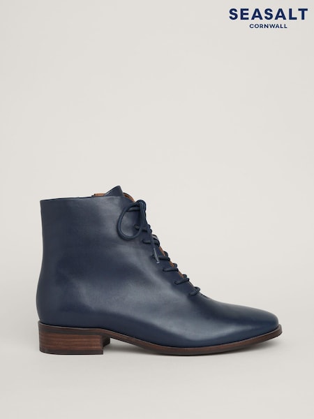 Seasalt Cornwall Blue Oak Grove Leather Boots (AD4827) | AED378