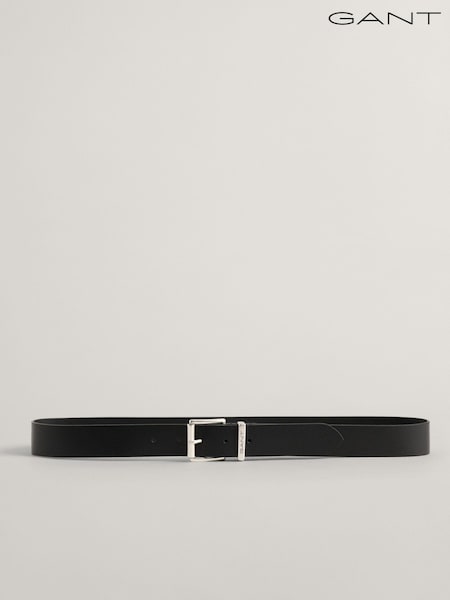 Negru - GANT Logo Leather Belt (AD4903) | 287 LEI
