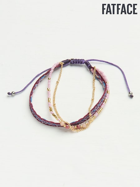 FatFace Purple Woven Bracelet (AD4935) | €15